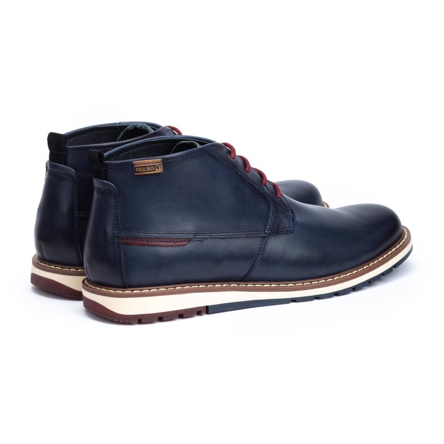 Men's Pikolinos BERNA Ankle Boots Blue | NZ R59213Q